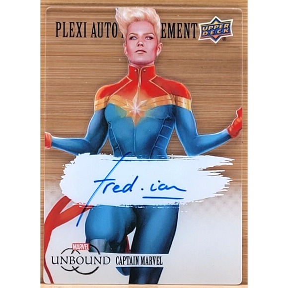 2022 MARVEL‎ UNBOUND CAPTAIN MARVEL FRED IAN PLEXI AUTO ACHIEVEMENT UPPER DECK